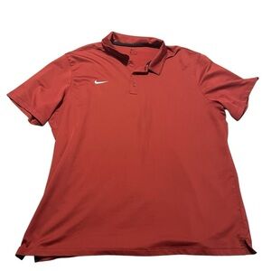 Nike Dri Fit Men's Polo Shirt Maroon Size XXL Golf Athletic Sport Big and Tall